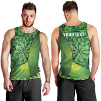 Personalised Ireland Darts Men Tank Top Dartboard Irish Shamrock Pattern - Wonder Print Shop