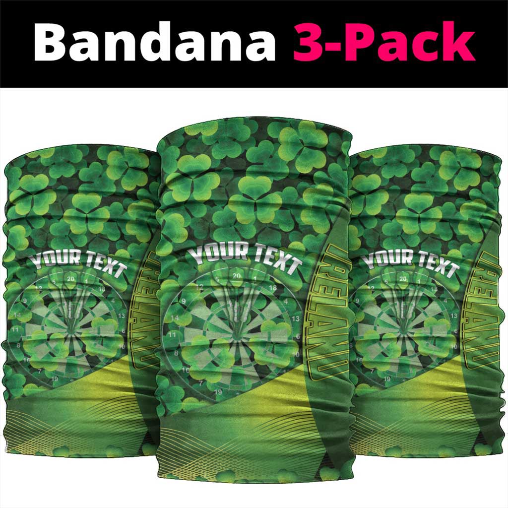 Personalised Ireland Darts Neck Gaiter Dartboard Irish Shamrock Pattern - Wonder Print Shop