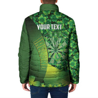 Personalised Ireland Darts Padded Jacket Dartboard Irish Shamrock Pattern - Wonder Print Shop