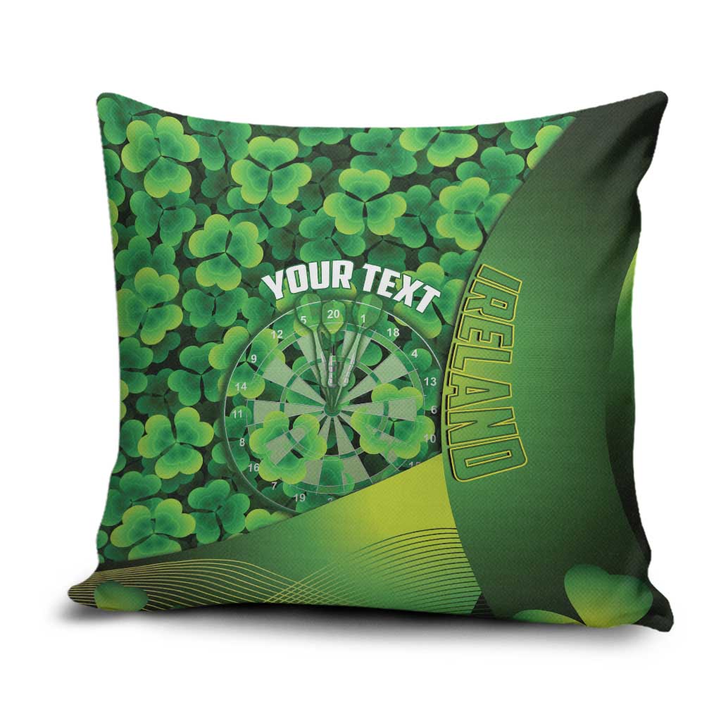 Personalised Ireland Darts Pillow Cover Dartboard Irish Shamrock Pattern - Wonder Print Shop