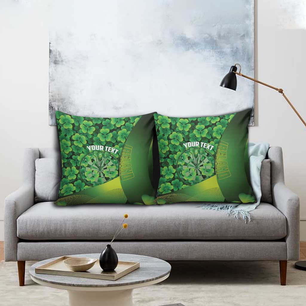 Personalised Ireland Darts Pillow Cover Dartboard Irish Shamrock Pattern - Wonder Print Shop