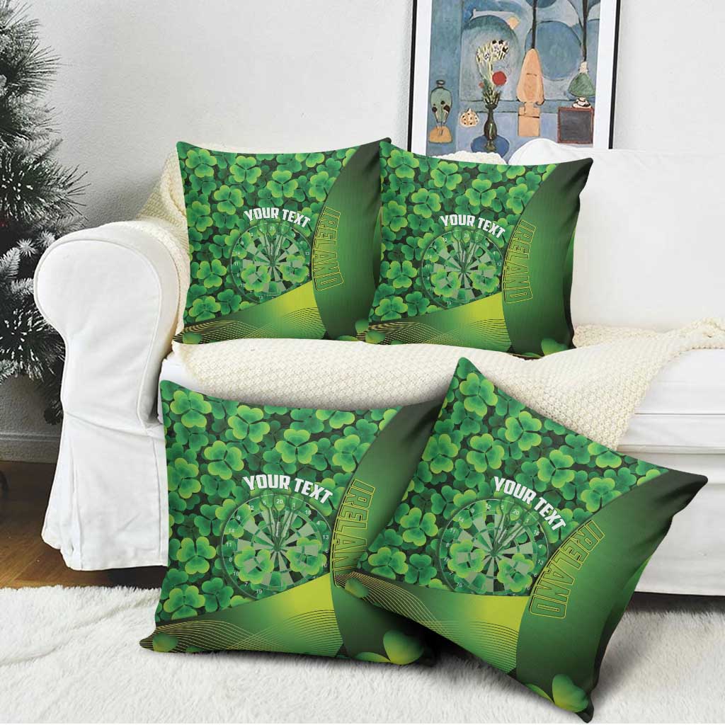 Personalised Ireland Darts Pillow Cover Dartboard Irish Shamrock Pattern - Wonder Print Shop
