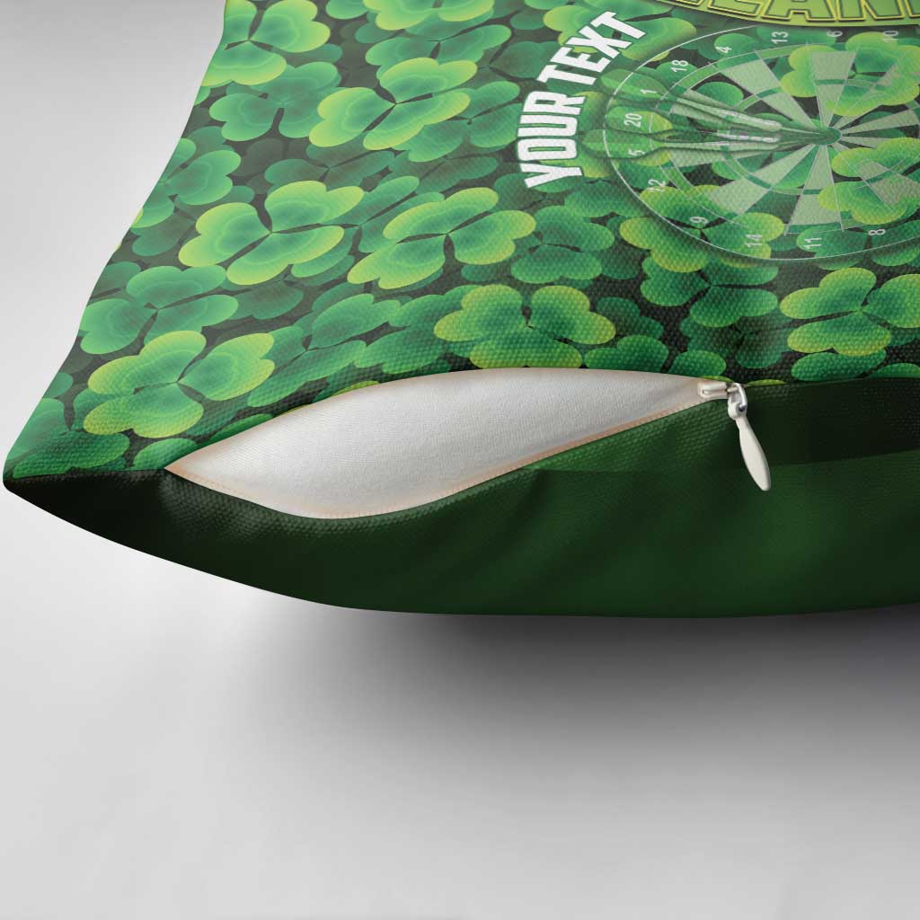 Personalised Ireland Darts Pillow Cover Dartboard Irish Shamrock Pattern - Wonder Print Shop
