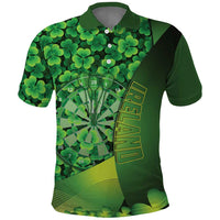 Personalised Ireland Darts Polo Shirt Dartboard Irish Shamrock Pattern - Wonder Print Shop