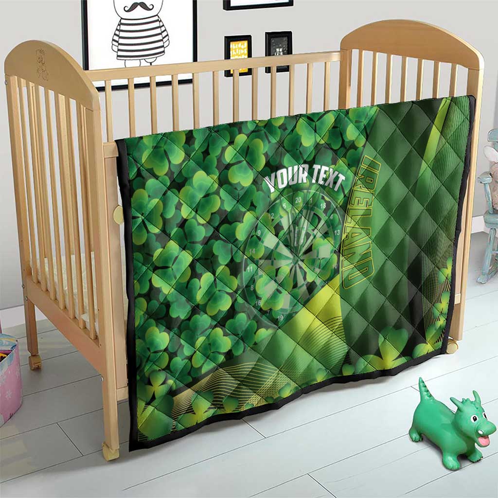 Personalised Ireland Darts Quilt Dartboard Irish Shamrock Pattern - Wonder Print Shop