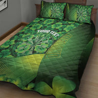 Personalised Ireland Darts Quilt Bed Set Dartboard Irish Shamrock Pattern - Wonder Print Shop