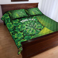 Personalised Ireland Darts Quilt Bed Set Dartboard Irish Shamrock Pattern - Wonder Print Shop