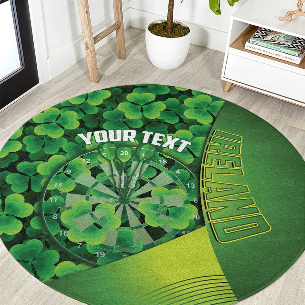 Personalised Ireland Darts Round Carpet Dartboard Irish Shamrock Pattern - Wonder Print Shop