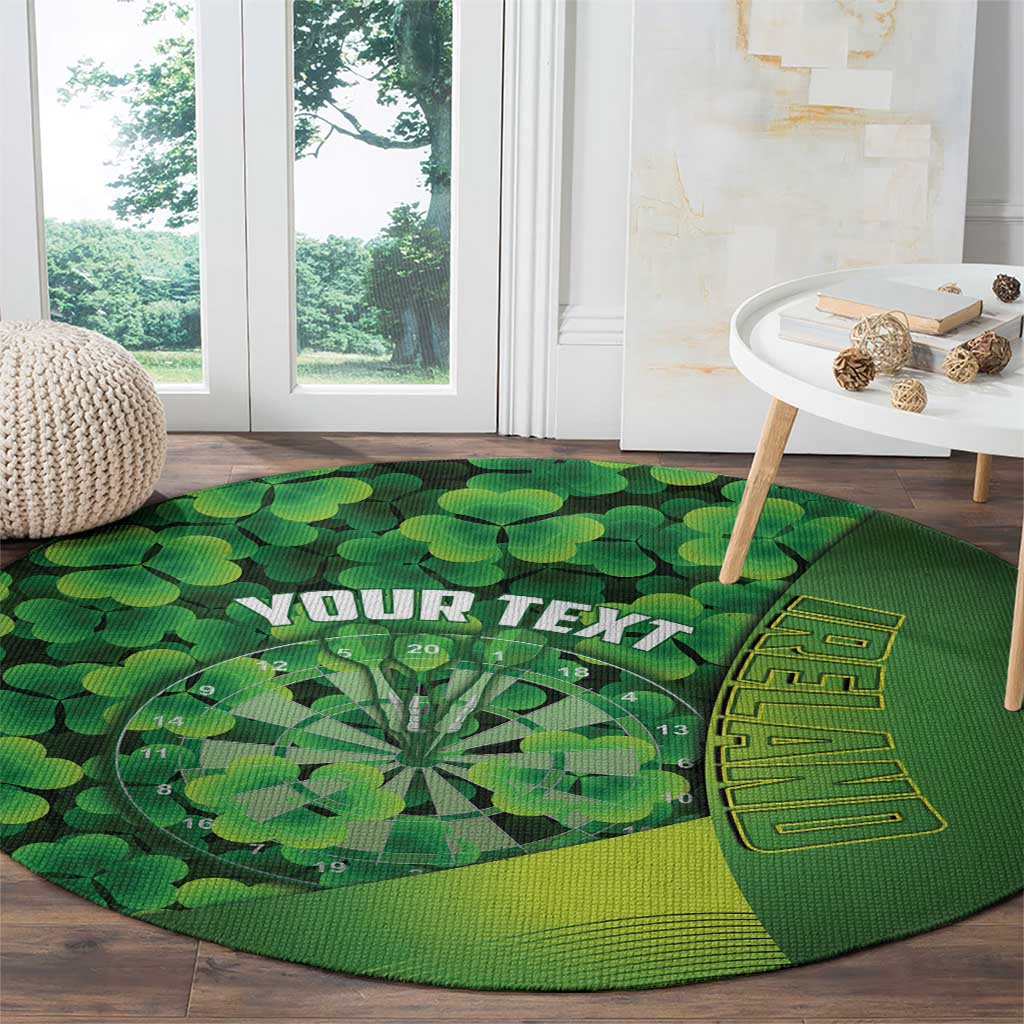 Personalised Ireland Darts Round Carpet Dartboard Irish Shamrock Pattern - Wonder Print Shop