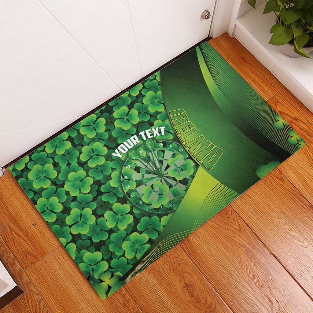 Personalised Ireland Darts Rubber Doormat Dartboard Irish Shamrock Pattern - Wonder Print Shop
