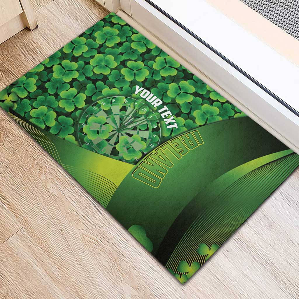 Personalised Ireland Darts Rubber Doormat Dartboard Irish Shamrock Pattern - Wonder Print Shop