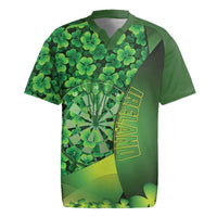 Personalised Ireland Darts Rugby Jersey Dartboard Irish Shamrock Pattern - Wonder Print Shop