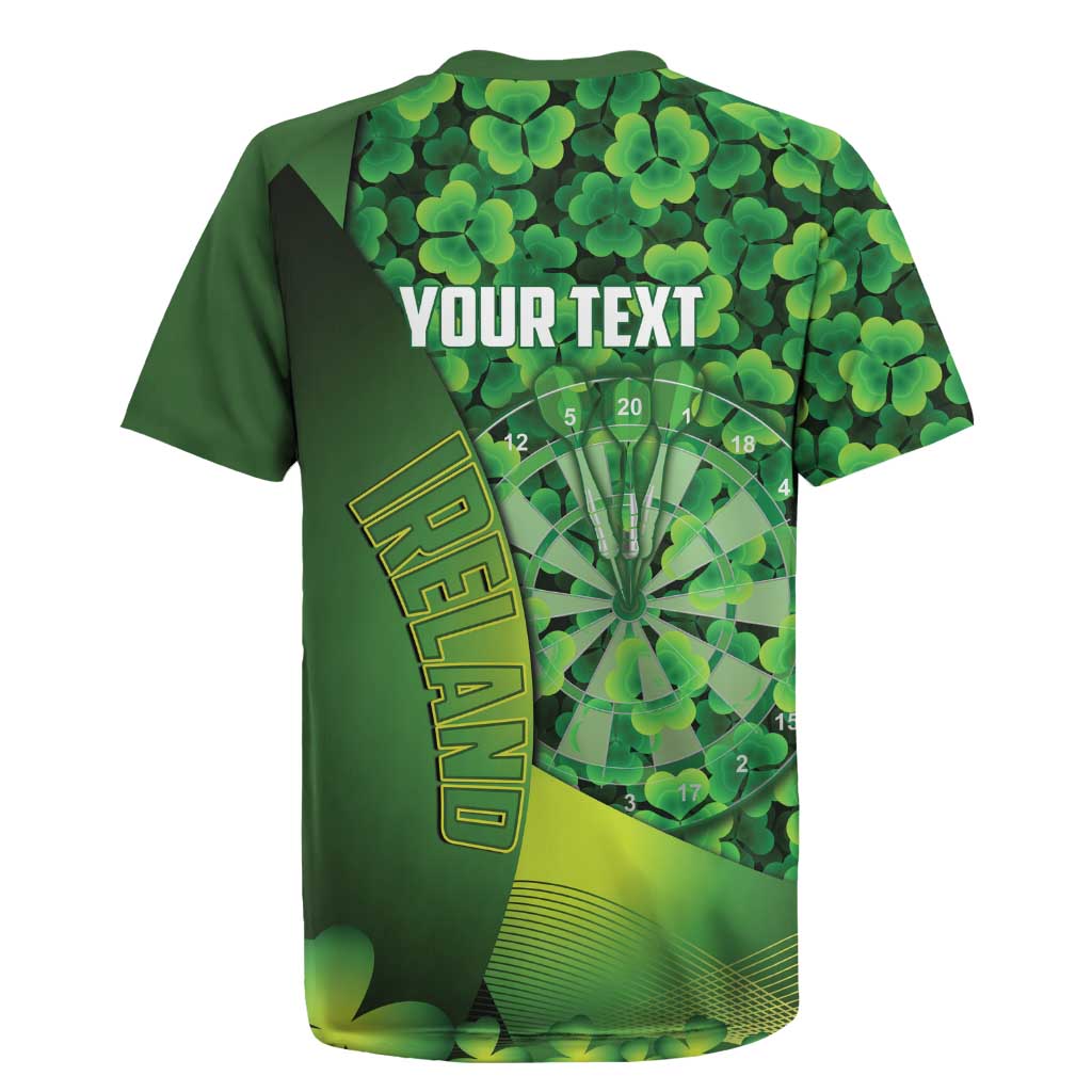 Personalised Ireland Darts Rugby Jersey Dartboard Irish Shamrock Pattern - Wonder Print Shop