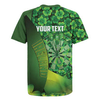 Personalised Ireland Darts Rugby Jersey Dartboard Irish Shamrock Pattern - Wonder Print Shop