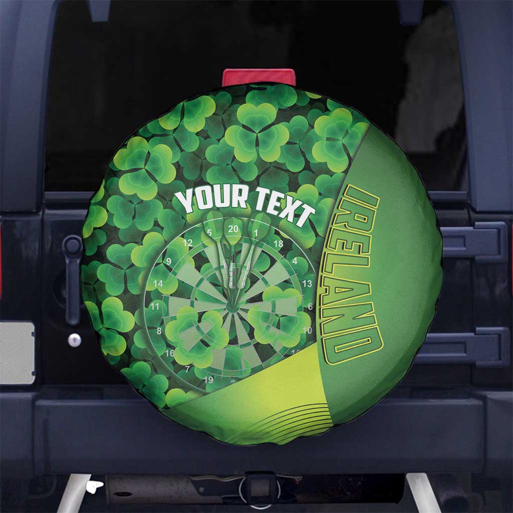 Personalised Ireland Darts Spare Tire Cover Dartboard Irish Shamrock Pattern - Wonder Print Shop