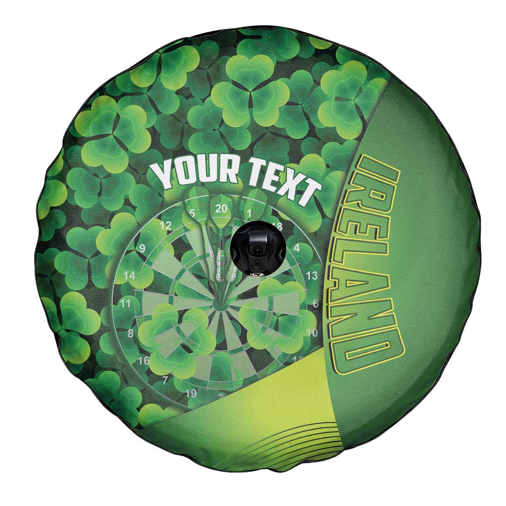 Personalised Ireland Darts Spare Tire Cover Dartboard Irish Shamrock Pattern - Wonder Print Shop