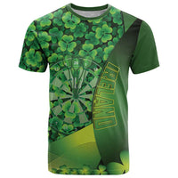 Personalised Ireland Darts T Shirt Dartboard Irish Shamrock Pattern - Wonder Print Shop