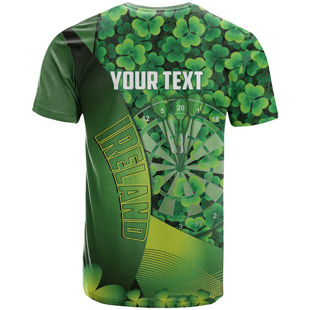 Personalised Ireland Darts T Shirt Dartboard Irish Shamrock Pattern - Wonder Print Shop