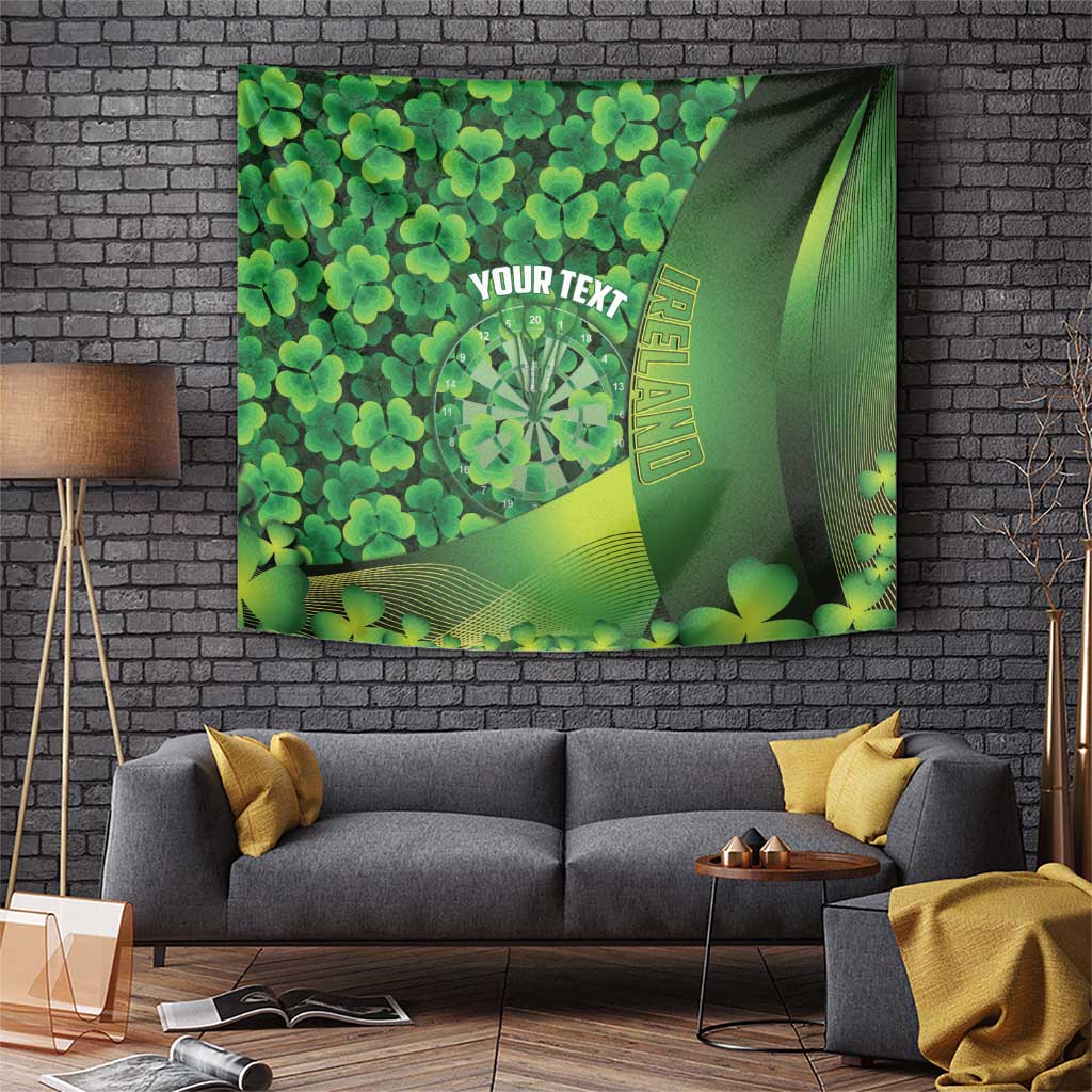 Personalised Ireland Darts Tapestry Dartboard Irish Shamrock Pattern - Wonder Print Shop