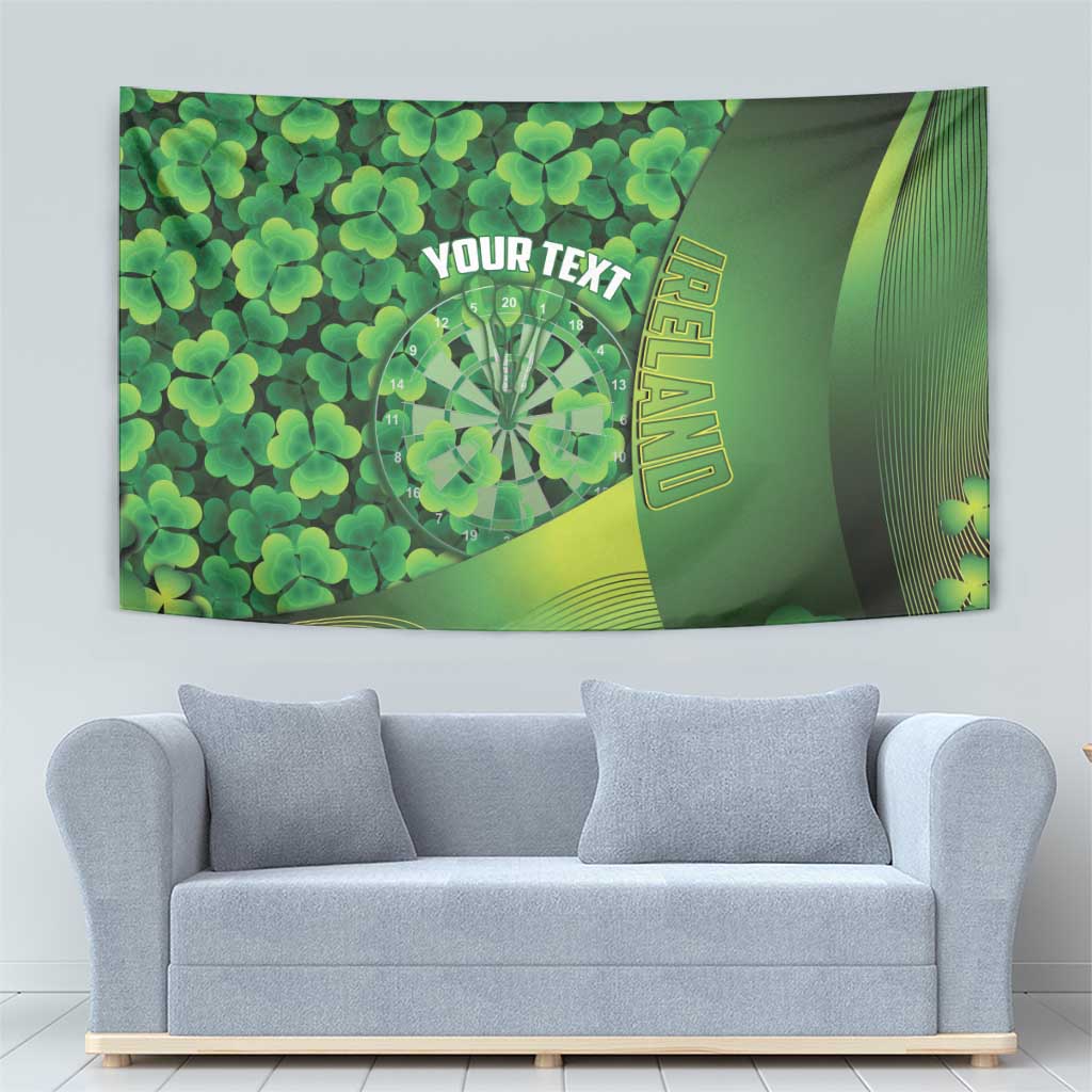 Personalised Ireland Darts Tapestry Dartboard Irish Shamrock Pattern - Wonder Print Shop