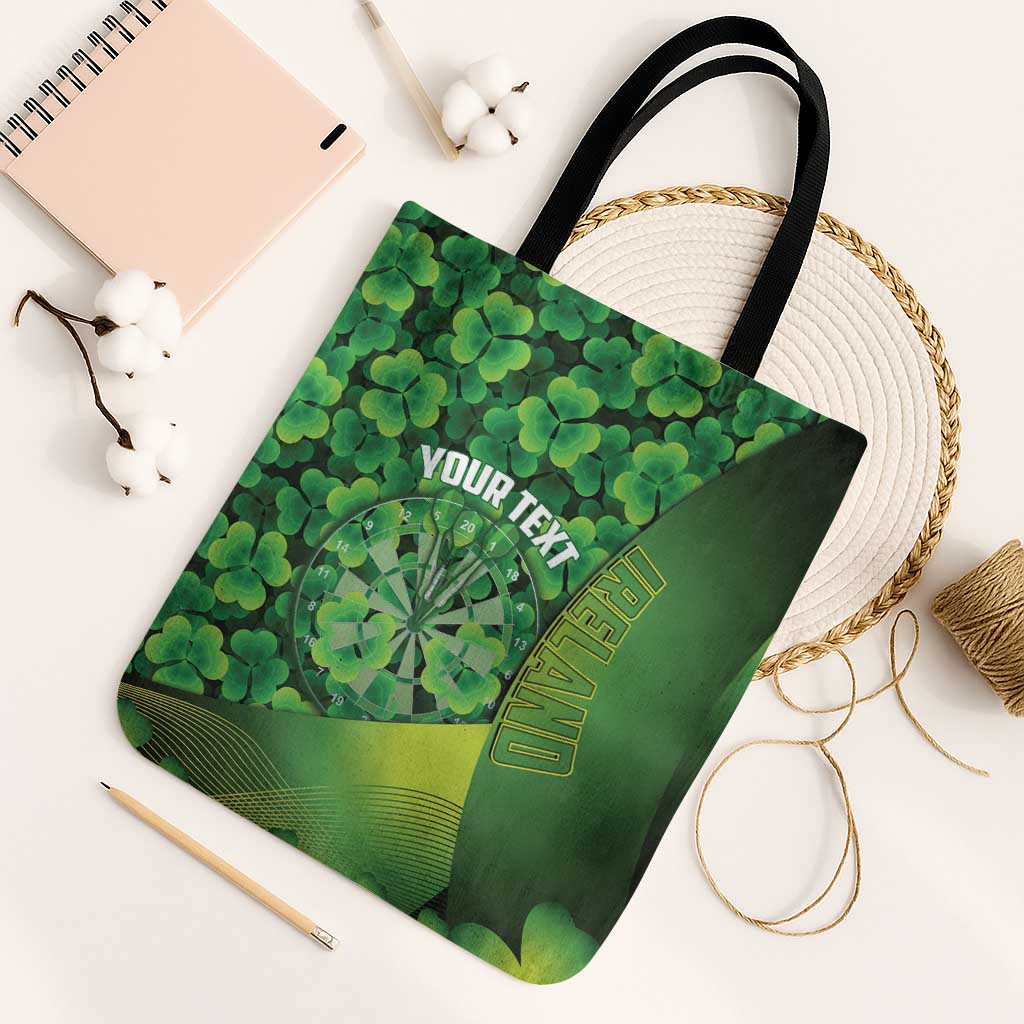 Personalised Ireland Darts Tote Bag Dartboard Irish Shamrock Pattern - Wonder Print Shop