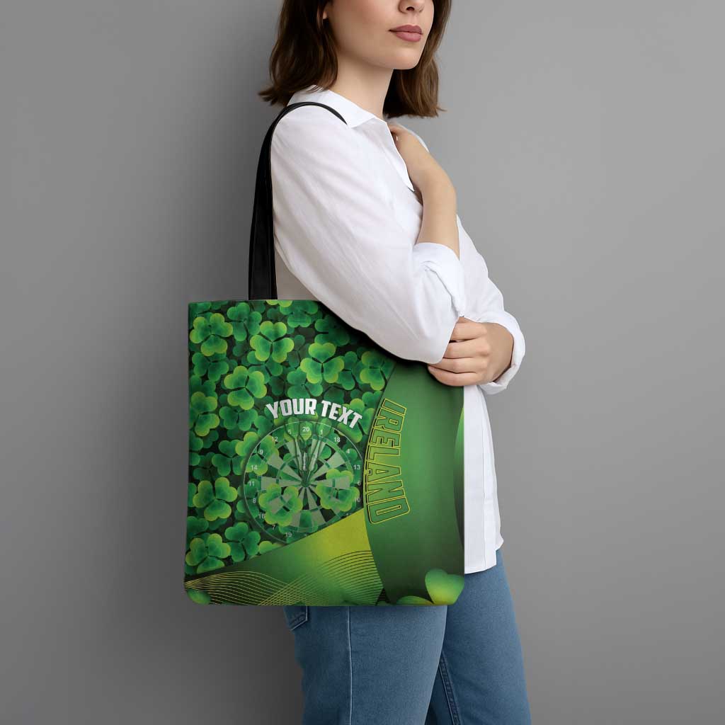 Personalised Ireland Darts Tote Bag Dartboard Irish Shamrock Pattern - Wonder Print Shop