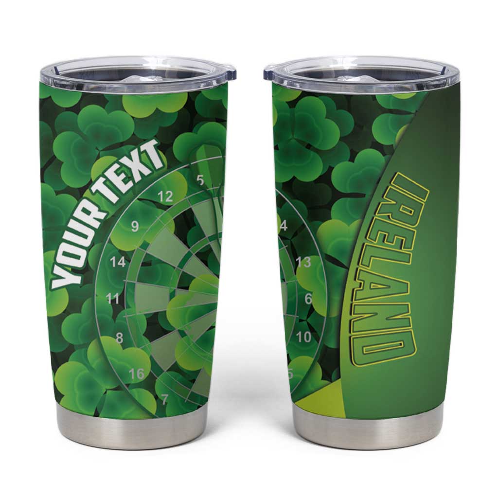 Personalised Ireland Darts Tumbler Cup Dartboard Irish Shamrock Pattern - Wonder Print Shop