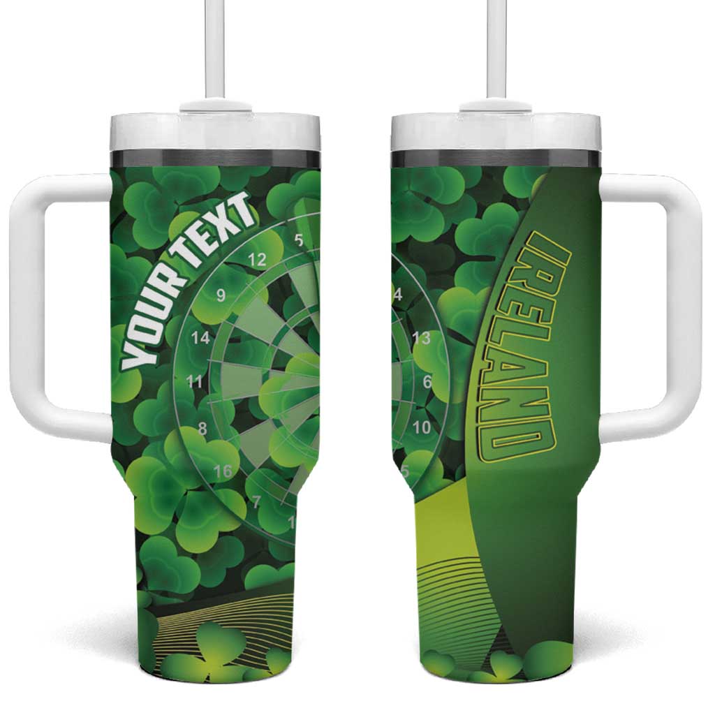 Personalised Ireland Darts Tumbler With Handle Dartboard Irish Shamrock Pattern - Wonder Print Shop