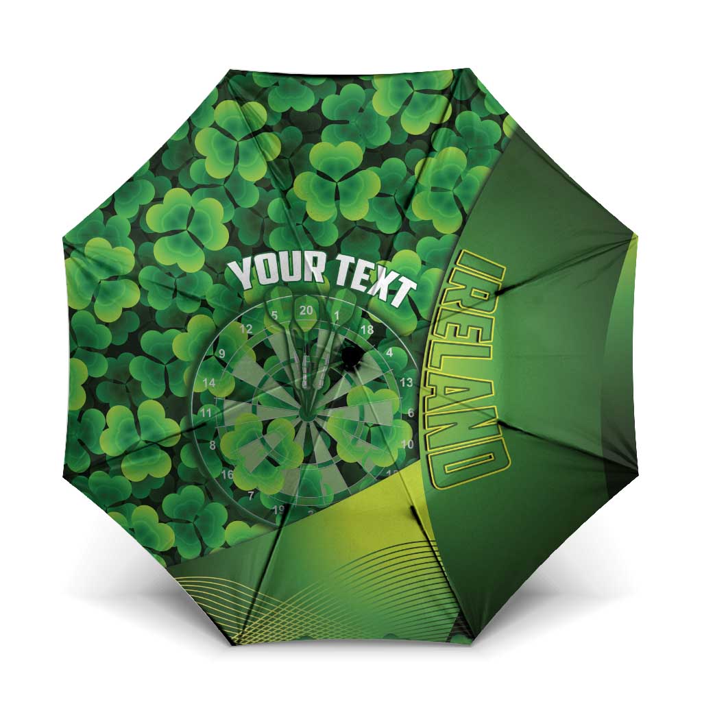 Personalised Ireland Darts Umbrella Dartboard Irish Shamrock Pattern - Wonder Print Shop