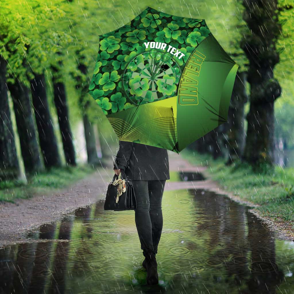 Personalised Ireland Darts Umbrella Dartboard Irish Shamrock Pattern - Wonder Print Shop