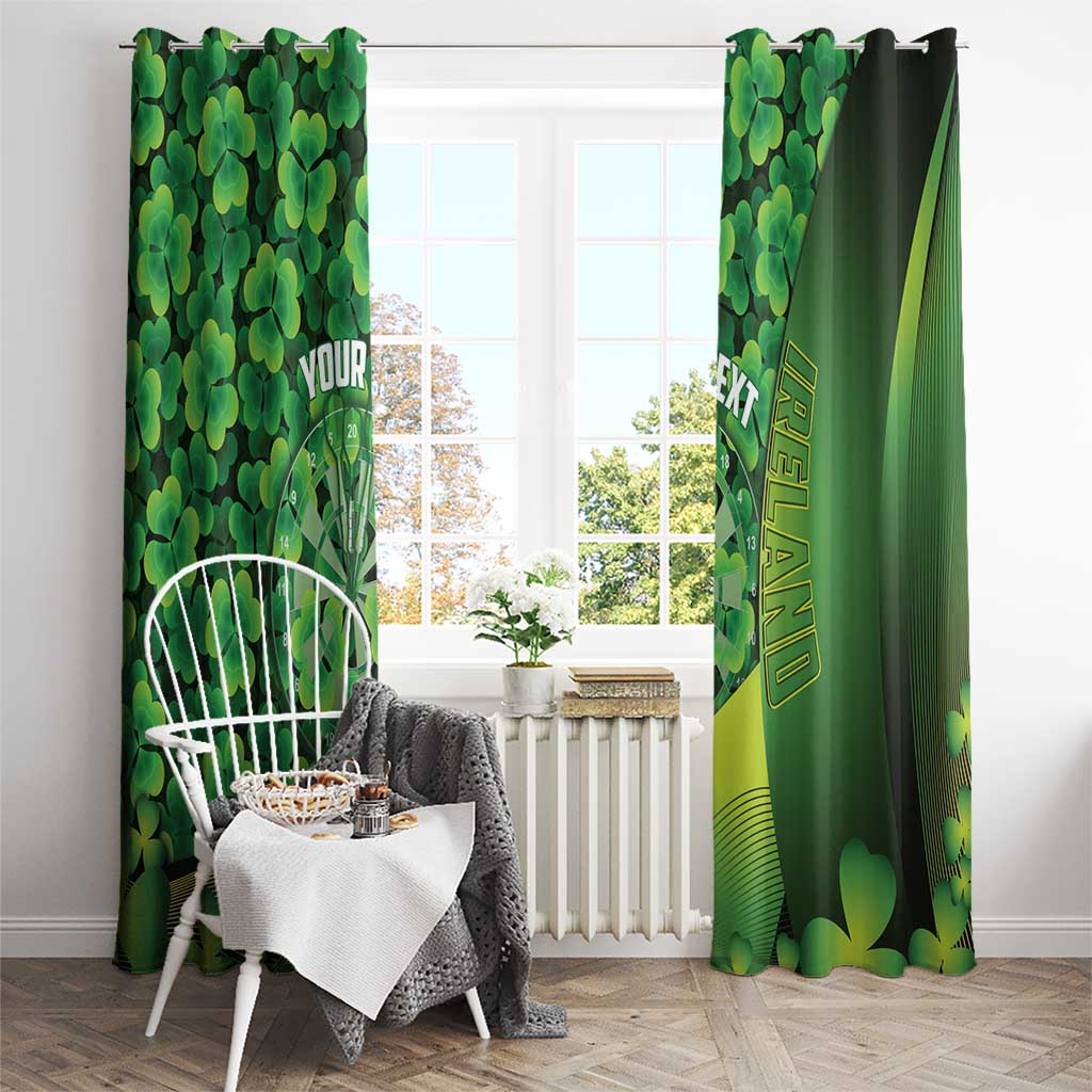 Personalised Ireland Darts Window Curtain Dartboard Irish Shamrock Pattern - Wonder Print Shop