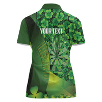 Personalised Ireland Darts Women Polo Shirt Dartboard Irish Shamrock Pattern - Wonder Print Shop