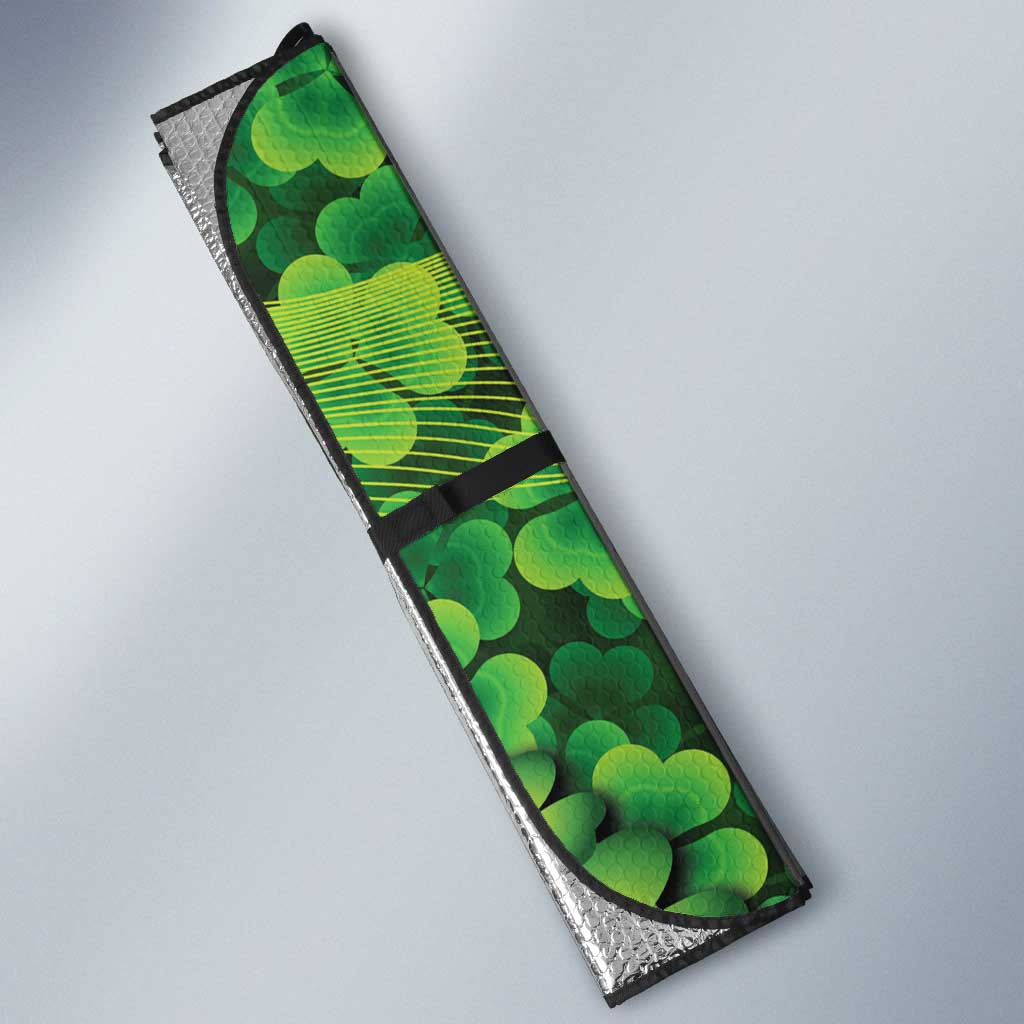 St Patrick's Day Ireland Rugby Custom Auto Sun Shade Leprechaun Mascot Irish Shamrock Pattern - Wonder Print Shop