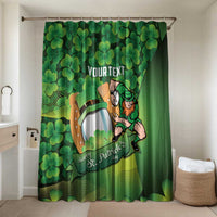 St Patrick's Day Ireland Rugby Custom Bathroom Set Leprechaun Mascot Irish Shamrock Pattern - Wonder Print Shop