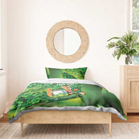 St Patrick's Day Ireland Rugby Custom Bedding Set Leprechaun Mascot Irish Shamrock Pattern - Wonder Print Shop