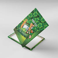 St Patrick's Day Ireland Rugby Custom Canvas Wall Art Leprechaun Mascot Irish Shamrock Pattern - Wonder Print Shop