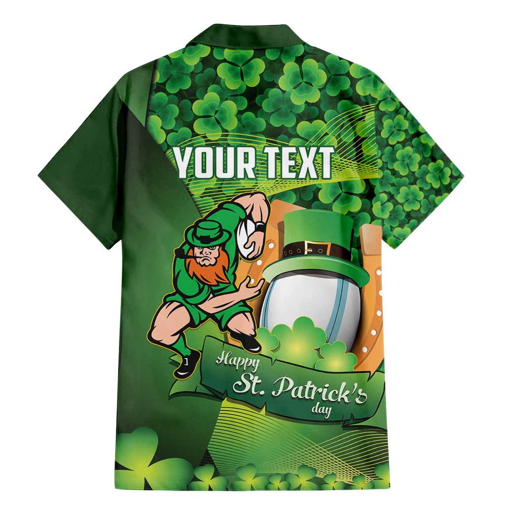 St Patrick's Day Ireland Rugby Custom Family Matching Mermaid Dress and Hawaiian Shirt Leprechaun Mascot Irish Shamrock Pattern - Wonder Print Shop