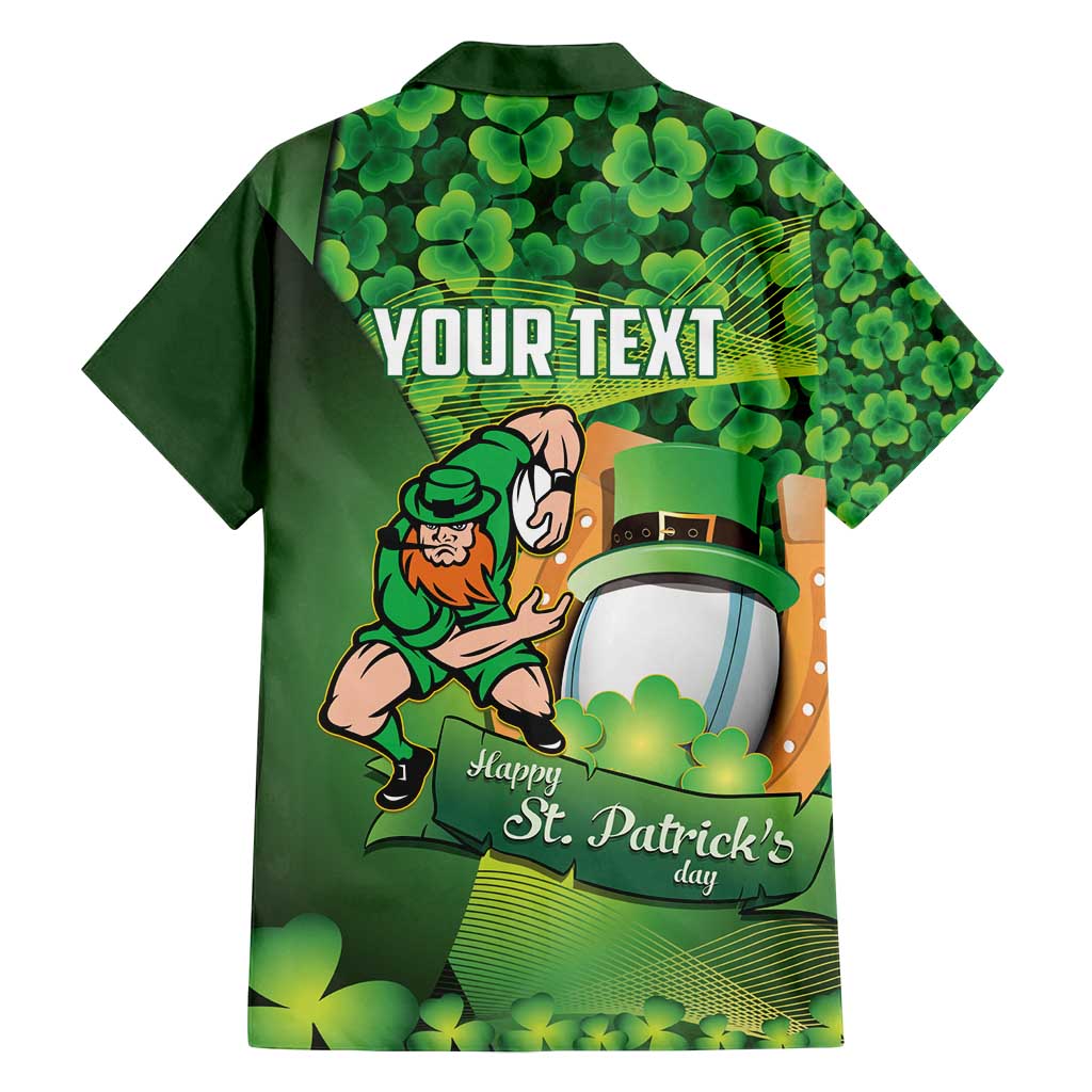 St Patrick's Day Ireland Rugby Custom Family Matching Tank Maxi Dress and Hawaiian Shirt Leprechaun Mascot Irish Shamrock Pattern - Wonder Print Shop