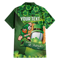 St Patrick's Day Ireland Rugby Custom Hawaiian Shirt Leprechaun Mascot Irish Shamrock Pattern - Wonder Print Shop