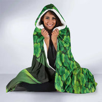 St Patrick's Day Ireland Rugby Custom Hooded Blanket Leprechaun Mascot Irish Shamrock Pattern - Wonder Print Shop