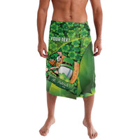 St Patrick's Day Ireland Rugby Custom Lavalava Leprechaun Mascot Irish Shamrock Pattern - Wonder Print Shop