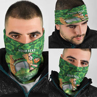 St Patrick's Day Ireland Rugby Custom Neck Gaiter Leprechaun Mascot Irish Shamrock Pattern - Wonder Print Shop