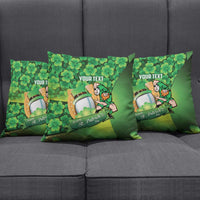 St Patrick's Day Ireland Rugby Custom Pillow Cover Leprechaun Mascot Irish Shamrock Pattern - Wonder Print Shop