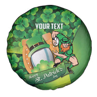 St Patrick's Day Ireland Rugby Custom Spare Tire Cover Leprechaun Mascot Irish Shamrock Pattern - Wonder Print Shop