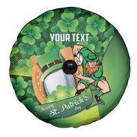 St Patrick's Day Ireland Rugby Custom Spare Tire Cover Leprechaun Mascot Irish Shamrock Pattern - Wonder Print Shop