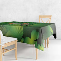 St Patrick's Day Ireland Rugby Custom Tablecloth Leprechaun Mascot Irish Shamrock Pattern - Wonder Print Shop