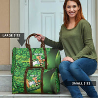 St Patrick's Day Ireland Rugby Custom Travel Bag Leprechaun Mascot Irish Shamrock Pattern - Wonder Print Shop