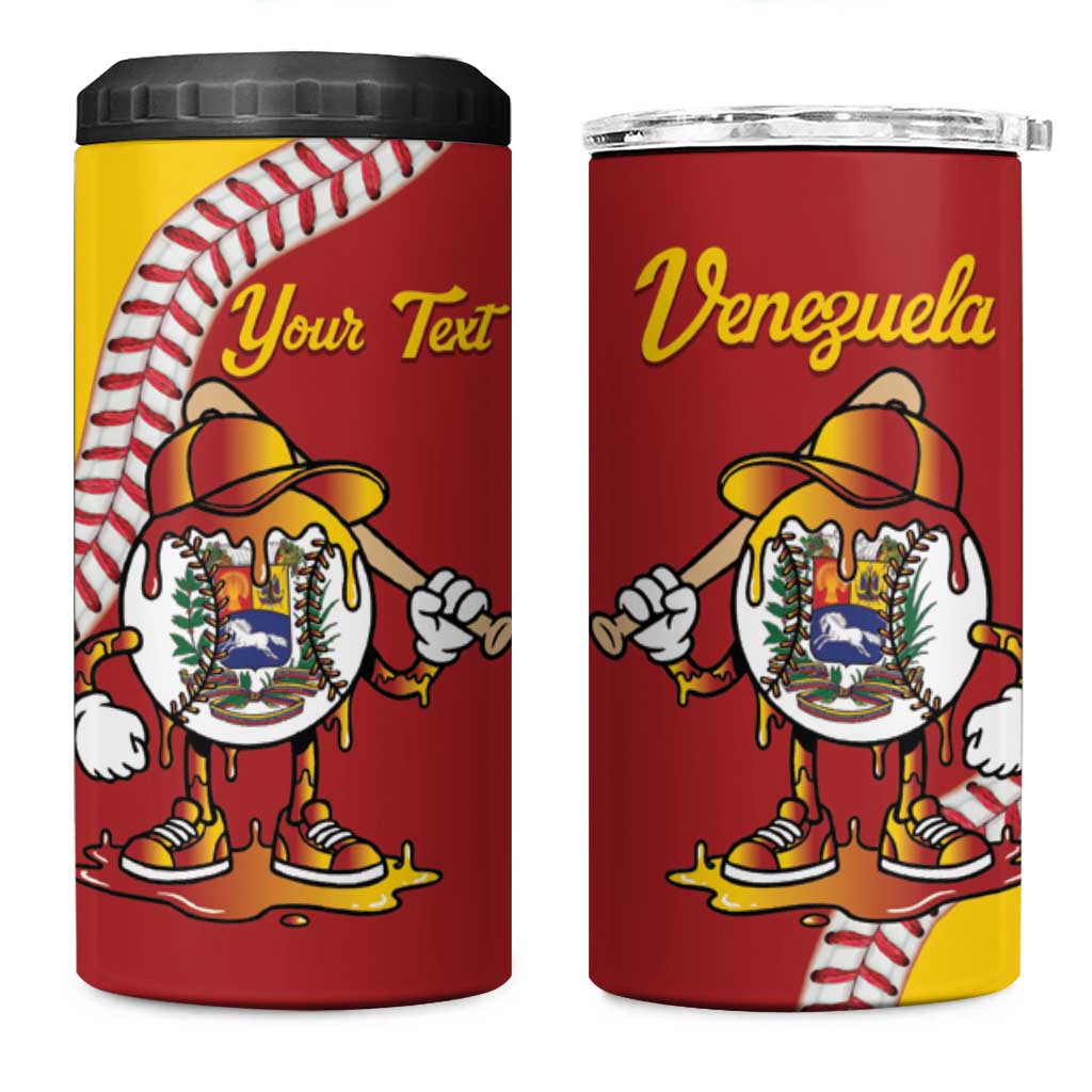 Venezuela 2026 Baseball Custom 4 in 1 Can Cooler Tumbler Go Champions Drip Style