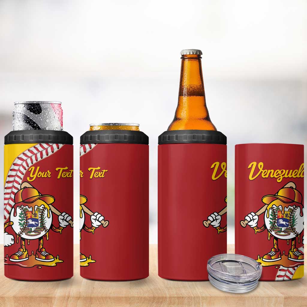 Venezuela 2026 Baseball Custom 4 in 1 Can Cooler Tumbler Go Champions Drip Style