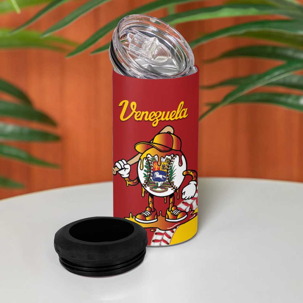 Venezuela 2026 Baseball Custom 4 in 1 Can Cooler Tumbler Go Champions Drip Style